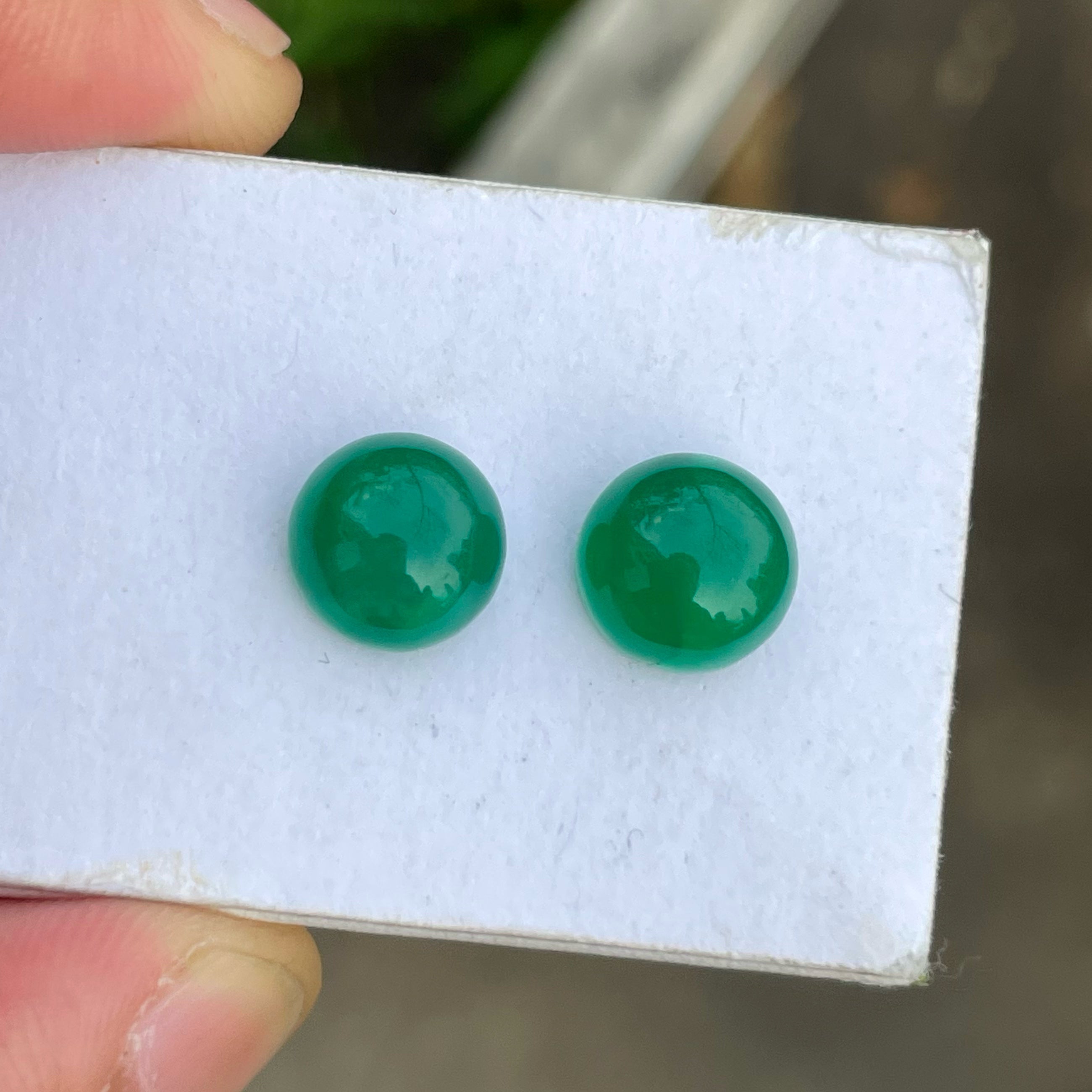 Beautiful Green Agate Pair Gemstone