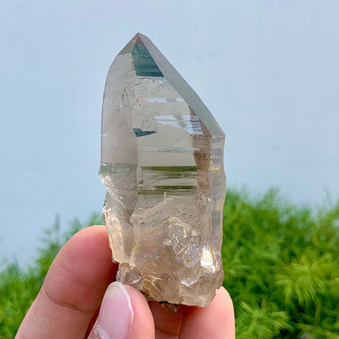 Beautiful Lustrous Smoky Quartz With Magnificent Natural Art On Crystal Surface