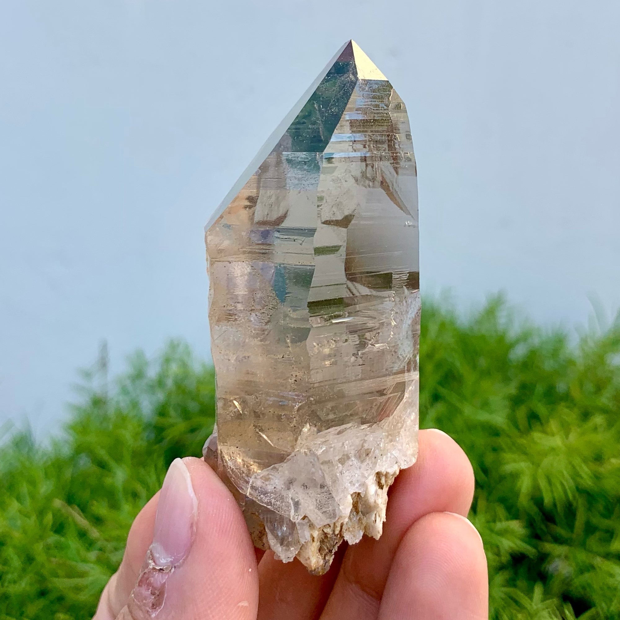 Beautiful Lustrous Smoky Quartz With Magnificent Natural Art On Crystal Surface