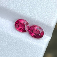 Bright Pinkish Red Ruby Pair Gemstone