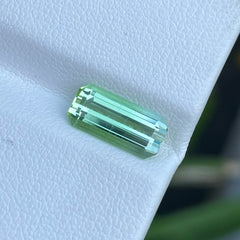 Brilliant Mint-Green Tourmaline Gemstone