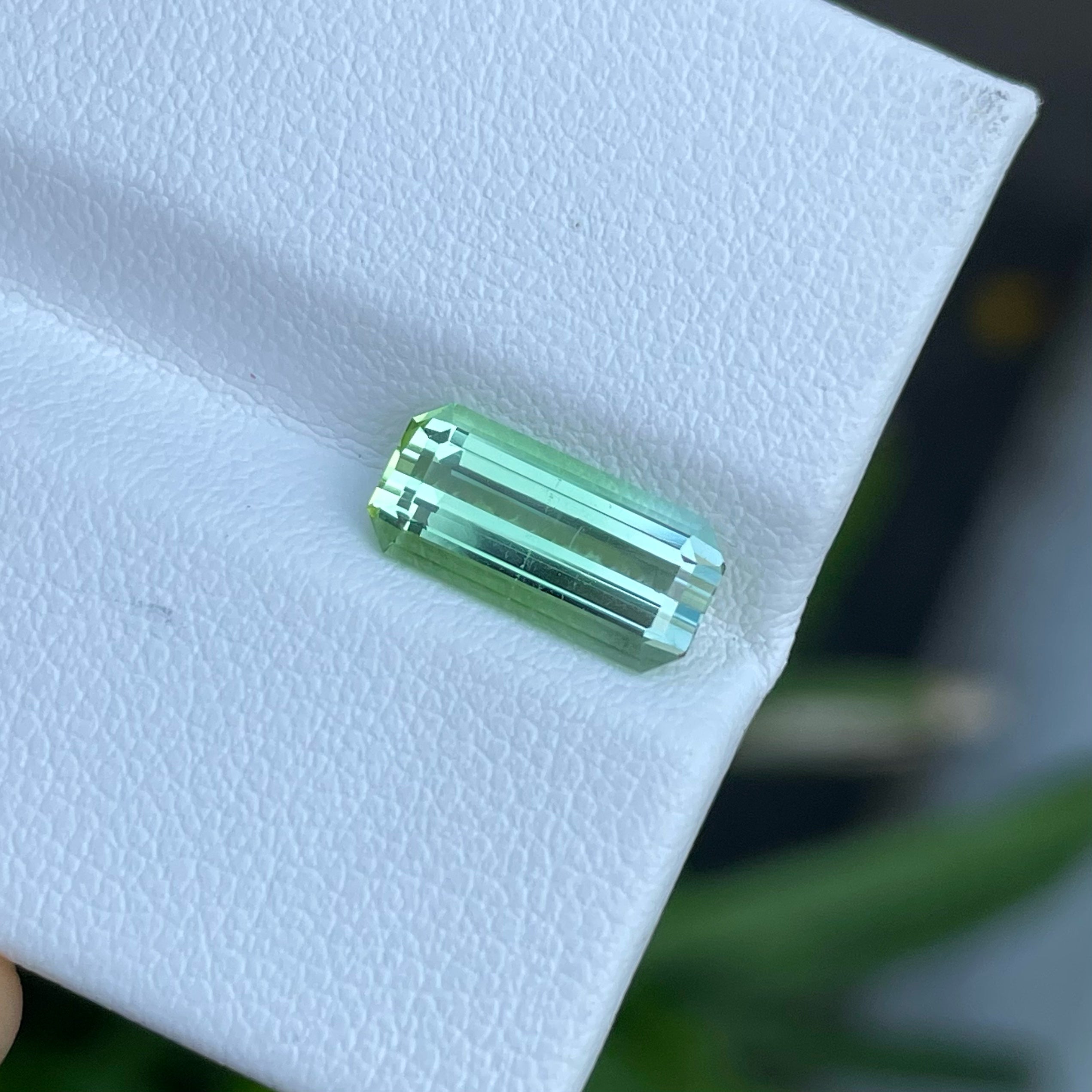 Brilliant Mint-Green Tourmaline Gemstone