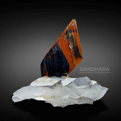 Brookite Crystal Perched on Faden Quartz