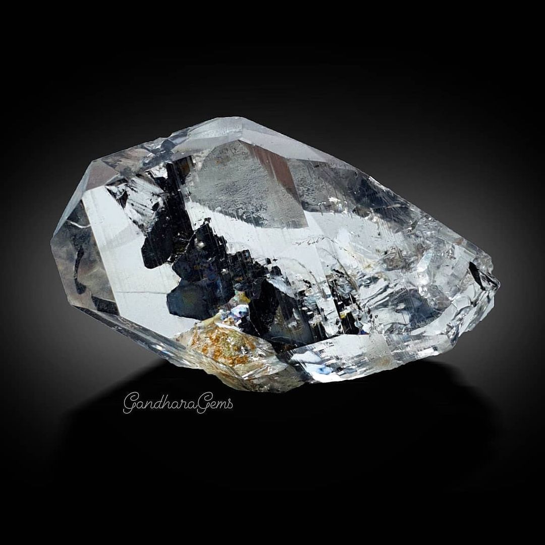 Brookite Included in Quartz Crystal