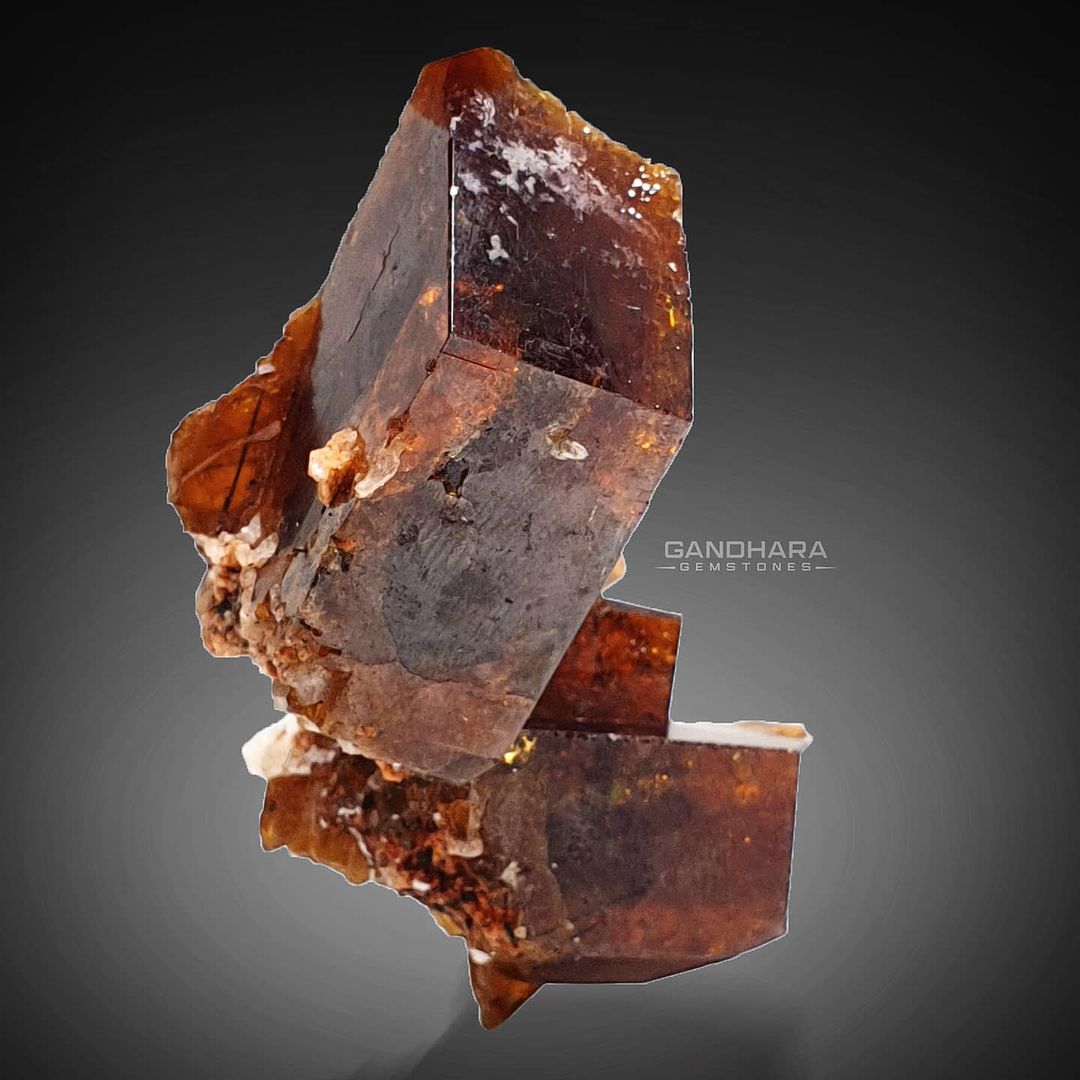 Brownish Orange Bastnasite Crystals Couple