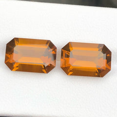 Buy 12.27 Carats Brownish Orange Citrine Pair