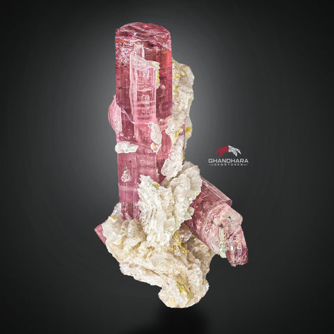 Bubble Gum Pink Tourmaline With Creamy White Cleavelandite