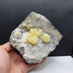 Colorful Isolated Rounded Brucite on White Hydromagnesite