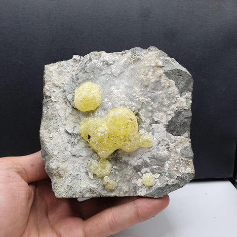 Colorful Isolated Rounded Brucite on White Hydromagnesite
