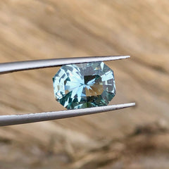 Custom Asscher Cut Loose Aquamarine Gemstone