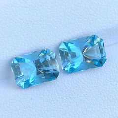 Deep Blue Aquamarine Pair