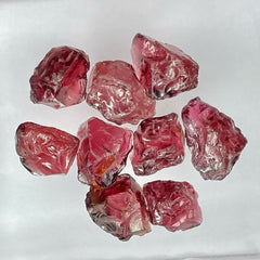 Deep Carmine Garnet Facet Rough Parcel