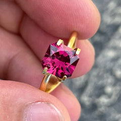 Deep Pink Garnet Gemstone For Ring