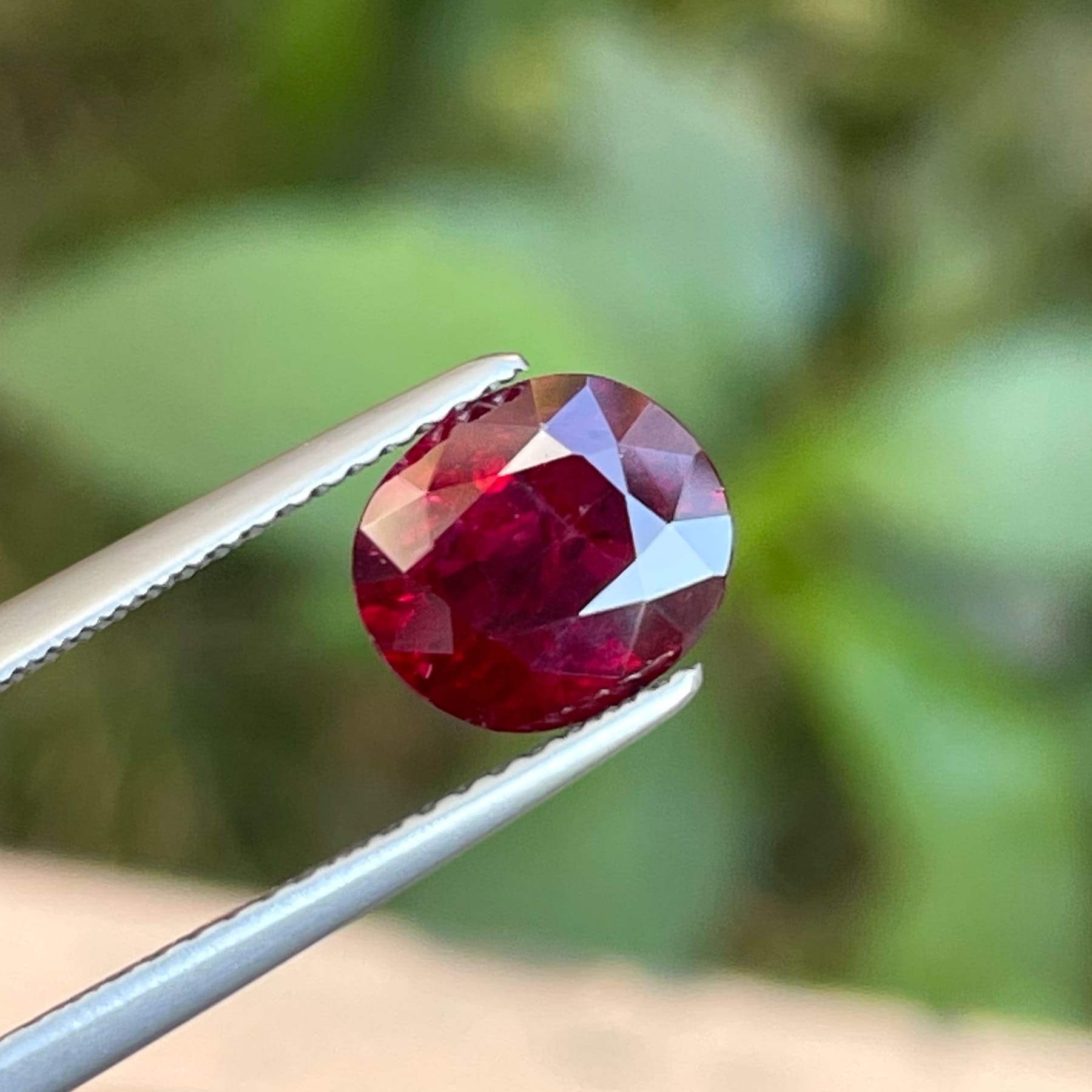 Deep Red Natural Ruby Gemstone