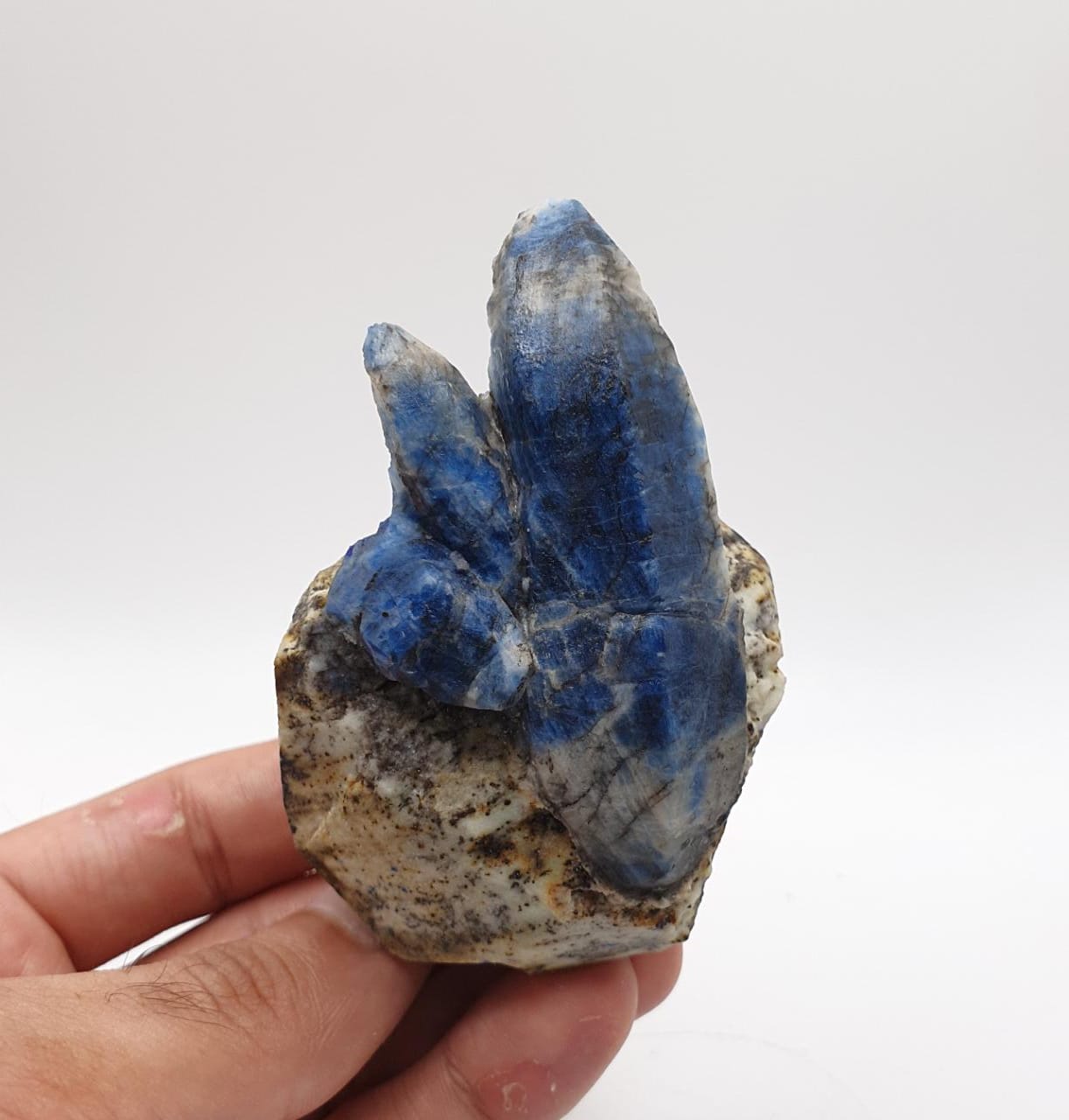 Elongated Afghanite Crystals Shooting Out of Matrix