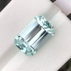 Emerald Cut Aqua Blue Aquamarine