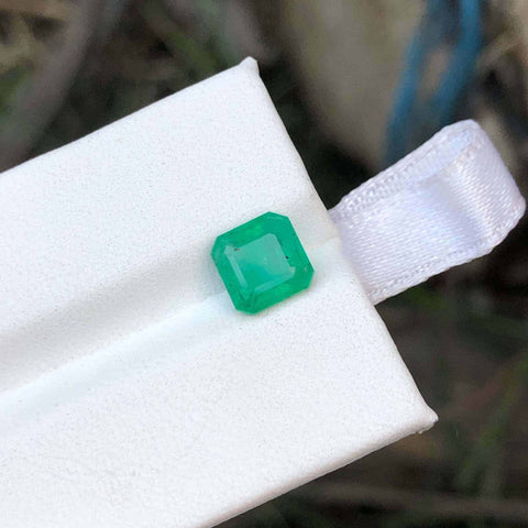 Buy 1.50 Carats Emerald Cut Natural Afghan Loose Emerald online at the best price