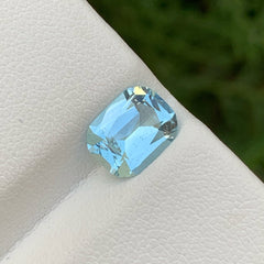 Exceptional Icy Blue Natural Aquamarine Stone