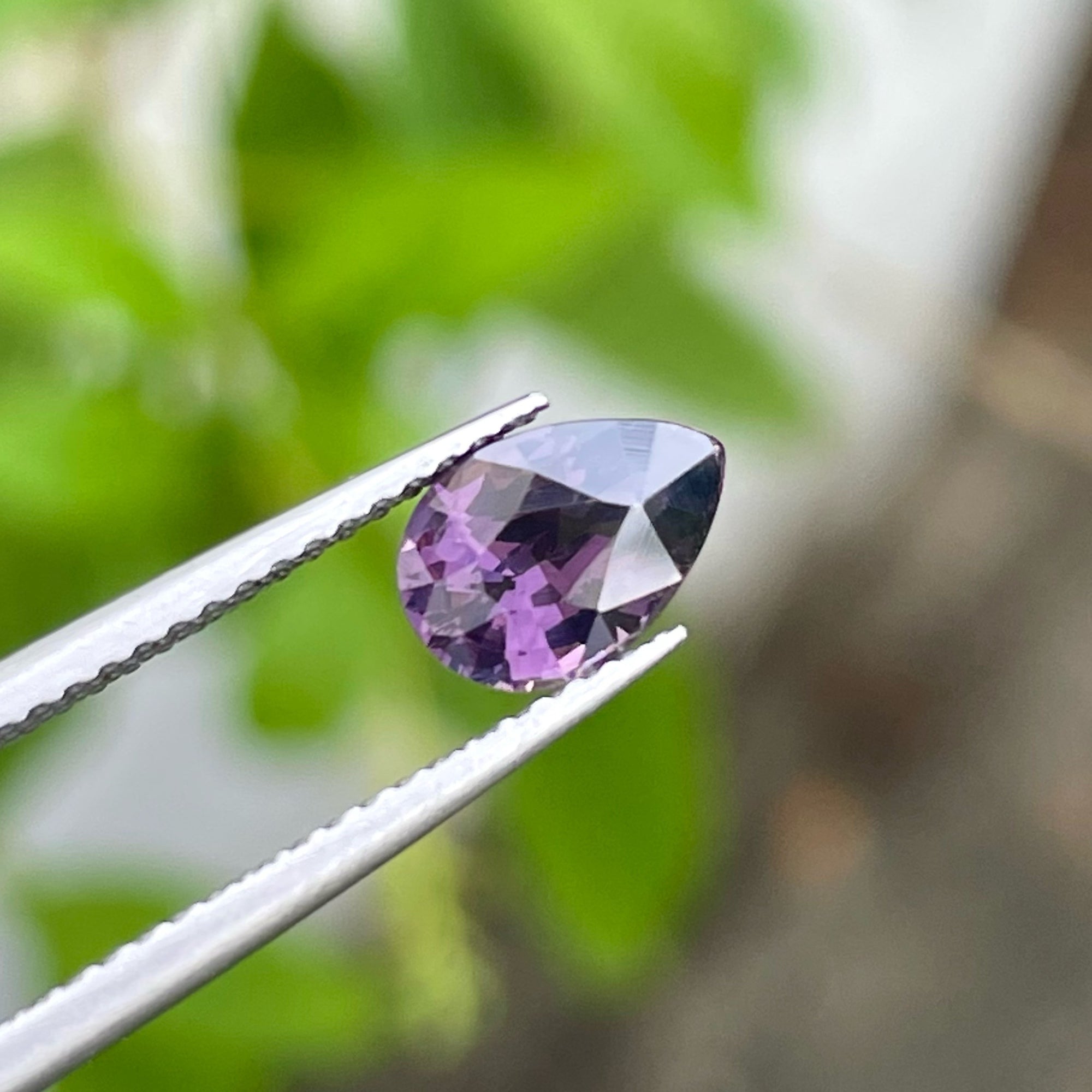 Exquisite Pear Shape Purple Spinel Stone
