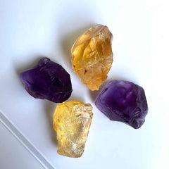 Facet Grade Rough Amethyst and Citrine