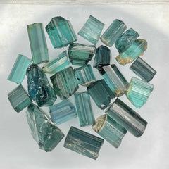 Facet Grade Rough Indicolite Tourmaline Parcel