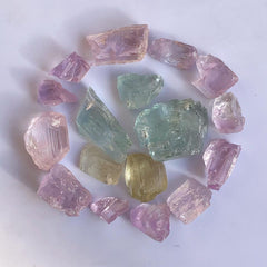 Facet Grade Rough Kunzite Lot