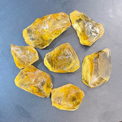 Facet Rough Golden Citrine Pieces