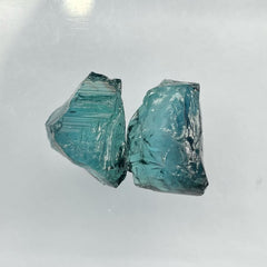 Facet Rough Indicolite Tourmaline Pair