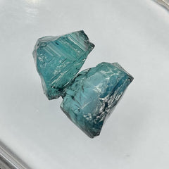 23.60 carats Facet Rough Indicolite Tourmaline Pair