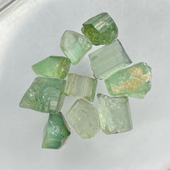 Facet Rough Mint Green Tourmaline Parcel