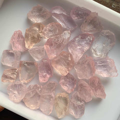 Facet Rough Morganite Lot - 35.90 grams