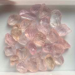 Facet Rough Morganite Lot - 35.90 grams