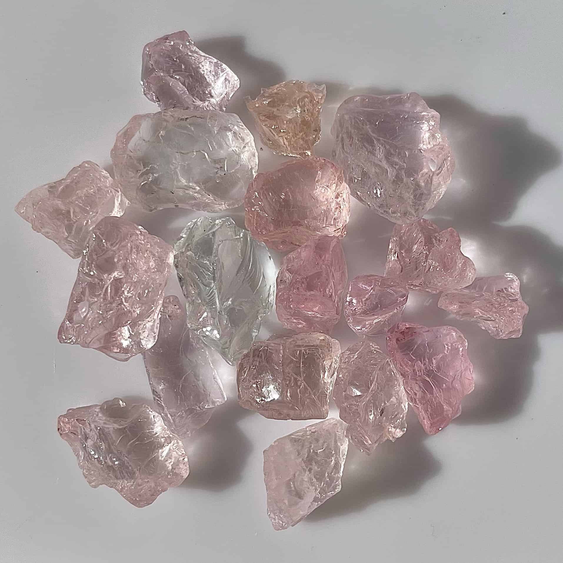 114 carats Facet Rough Pink Morganite Lot