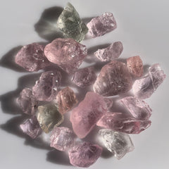 Facet Rough Pink Morganite Parcel