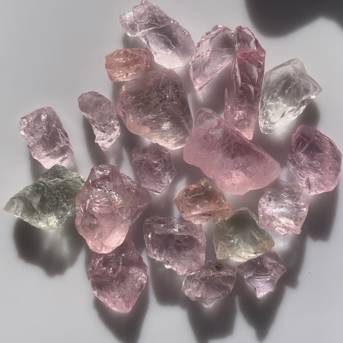 126 carats Facet Rough Pink Morganite Parcel
