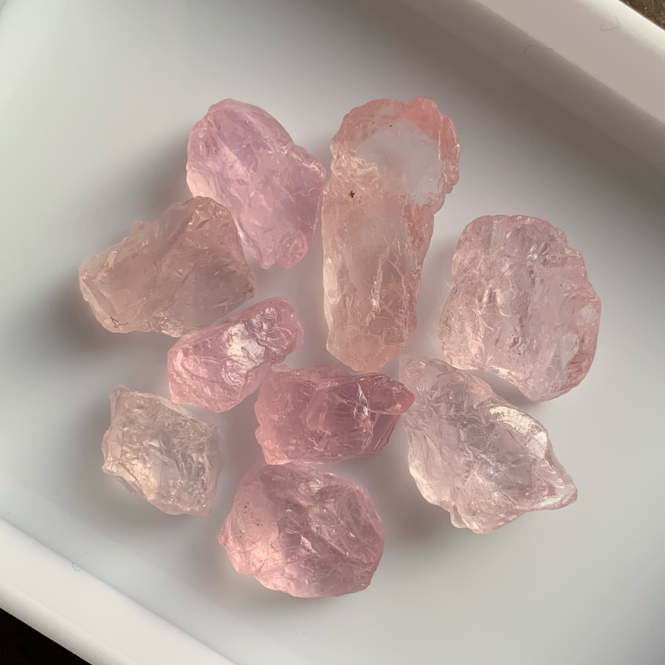 Facet Rough Pink Morganites - 19 grams