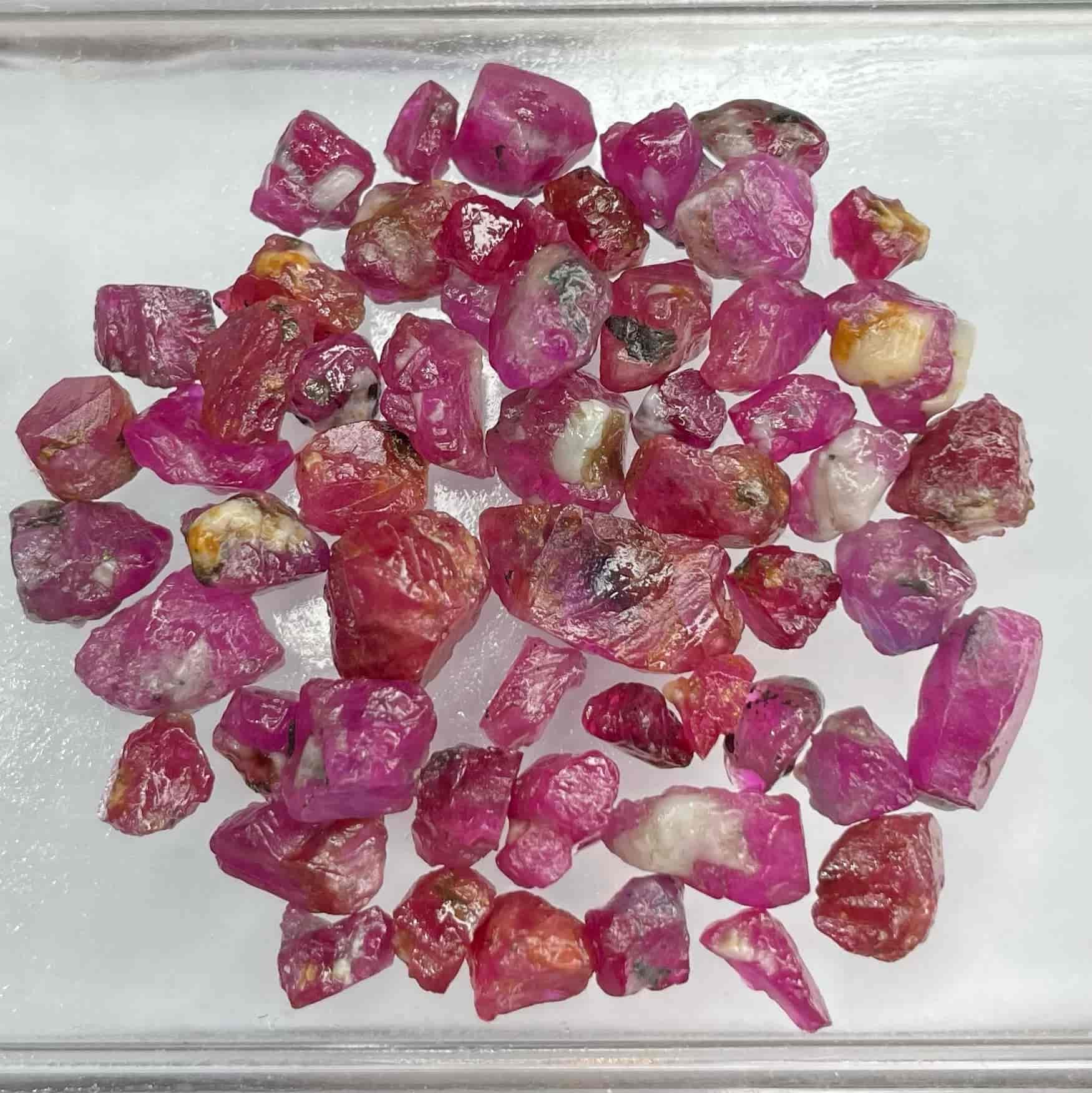 90.75 Carats Facet Rough Pinkish Red Ruby Lot