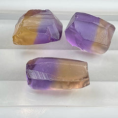 Facet Rough Preformed Ametrine Trio