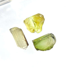 Facet Rough Tourmaline Trio