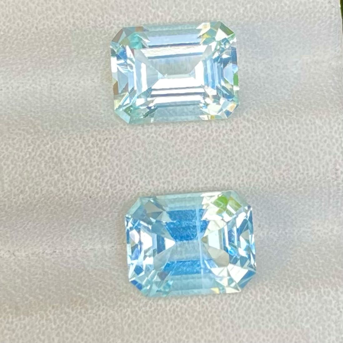 Faceted Aquamarine Pair - 5.6 carat
