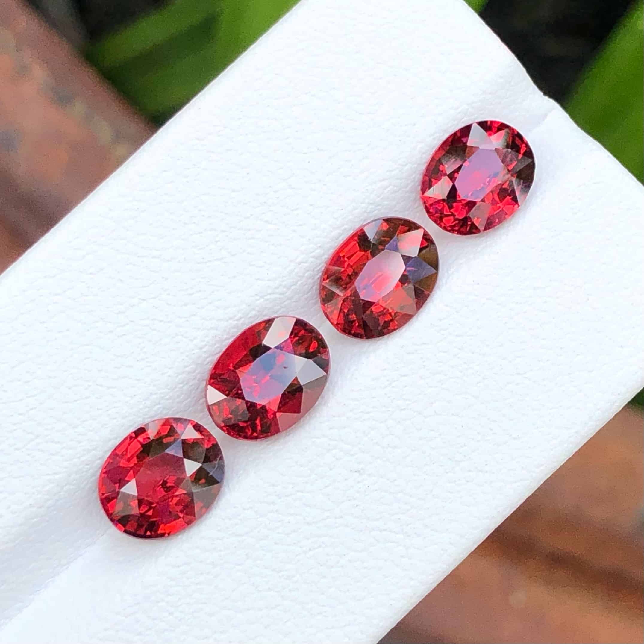 Faceted Blood Red Garnets | Gandhara Gems