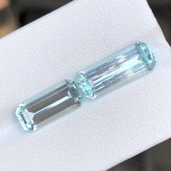 2.40 carats Faceted Blue Aquamarine Couple