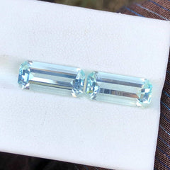 8 carats Loose Aquamarine Pair