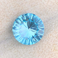 Faceted Blue Topaz Gemstone