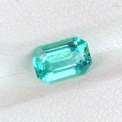 Faceted Bluish Green Emerald