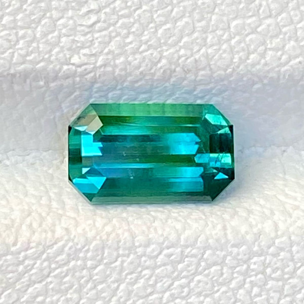 Faceted Bluish Green Tourmaline 1.25 Carats | Gandhara Gems