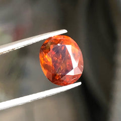 Faceted Bright Orange Bastnasite