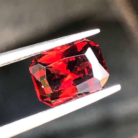 Faceted Bright Red Garnet