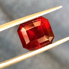 Faceted Bright Red Rhodolite Garnet