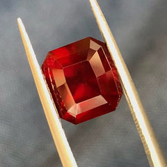 3.90 Carats Faceted Bright Red Rhodolite Garnet